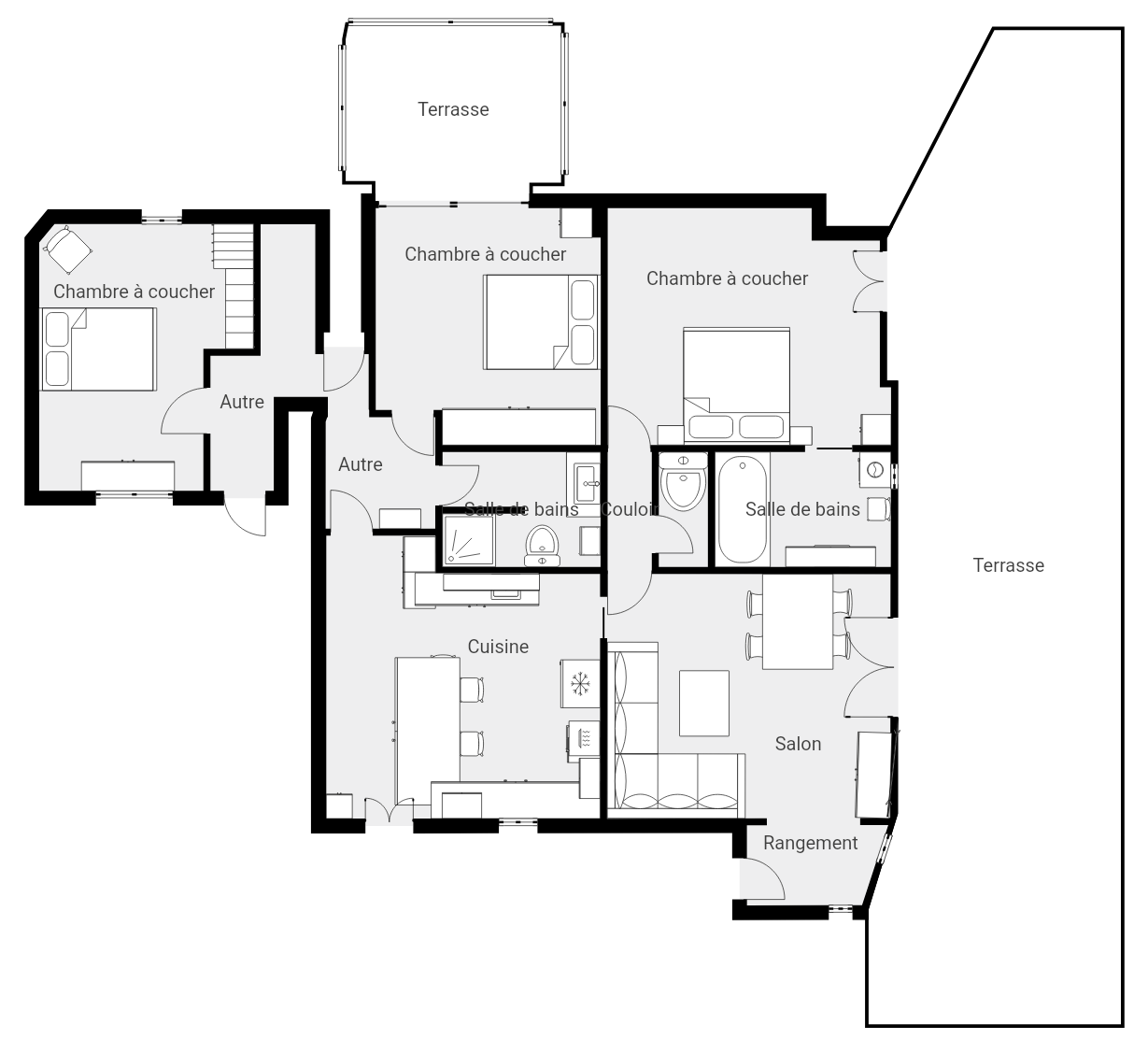 Plan de Mas de Peyres - Appartement 06