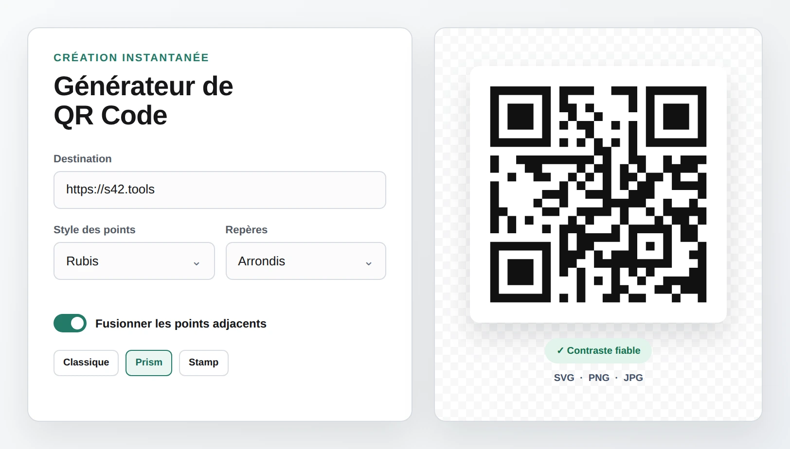 Aperçu de Générateur de QR Code